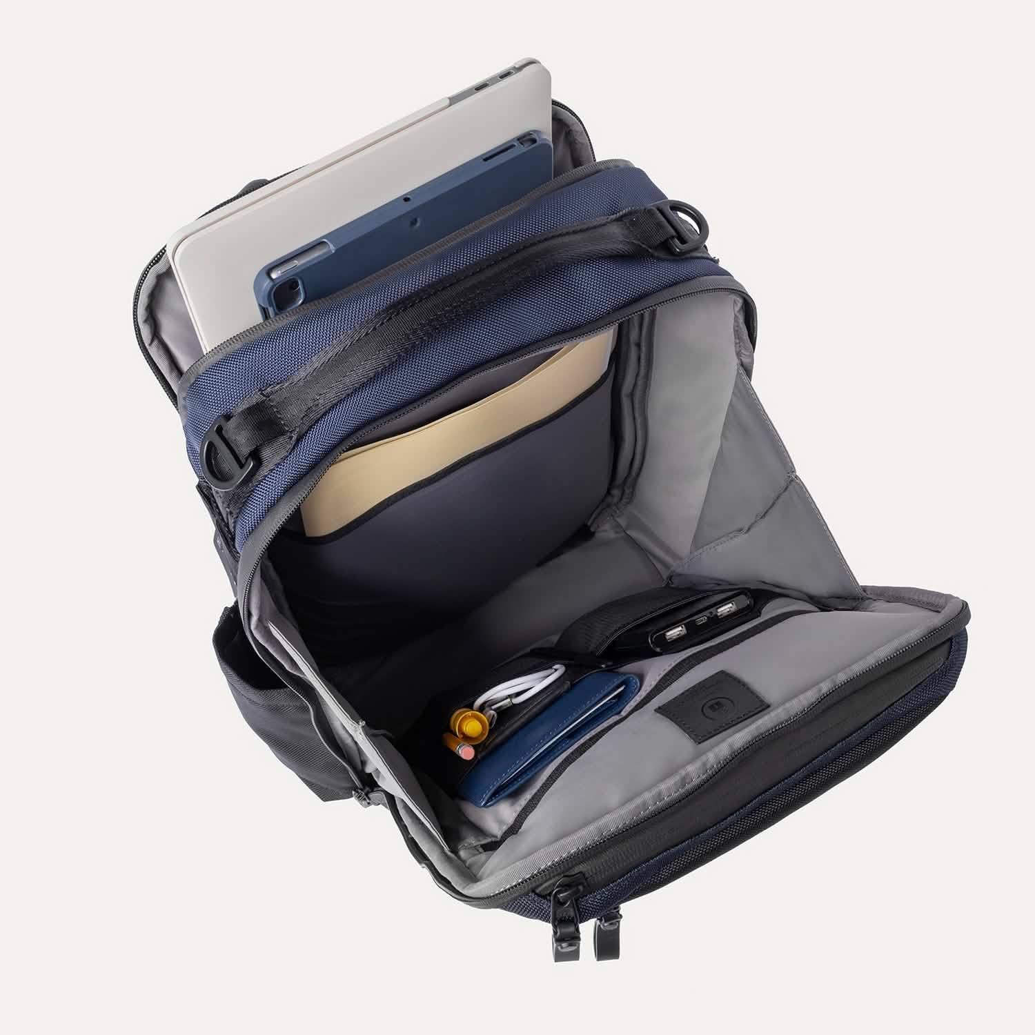 Altitude™ Slim Expandable Laptop Backpack 20-24L- Stellar Navy/ Grey - Image 30