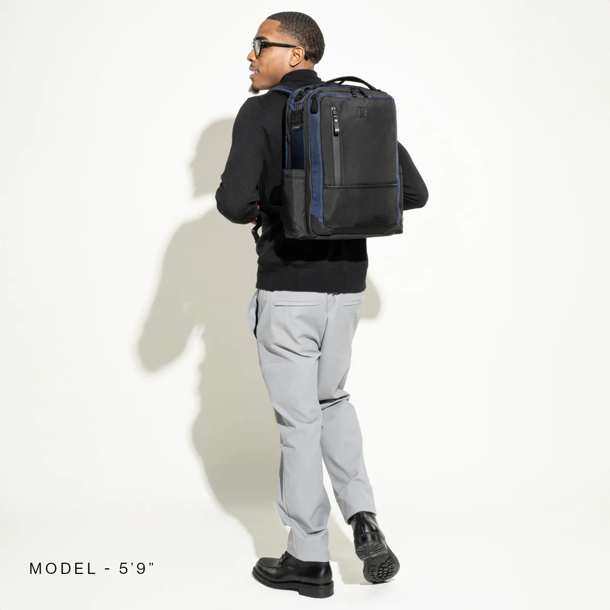 Altitude™ Slim Expandable Laptop Backpack 20-24L- Stellar Navy/ Grey - Image 6